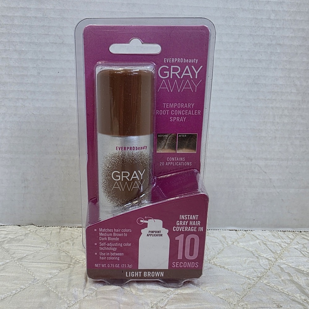EverPro Gray Away Temporary Root Concealer Spray Light Brown
